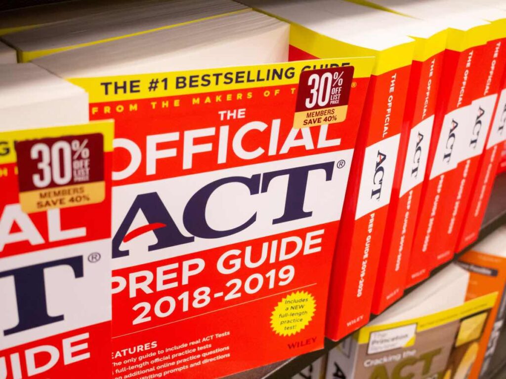 ACT test prep books