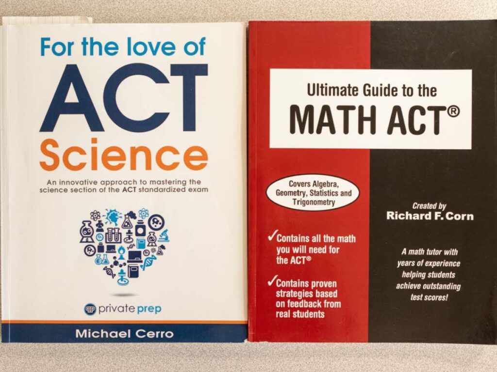 ACT test prep books