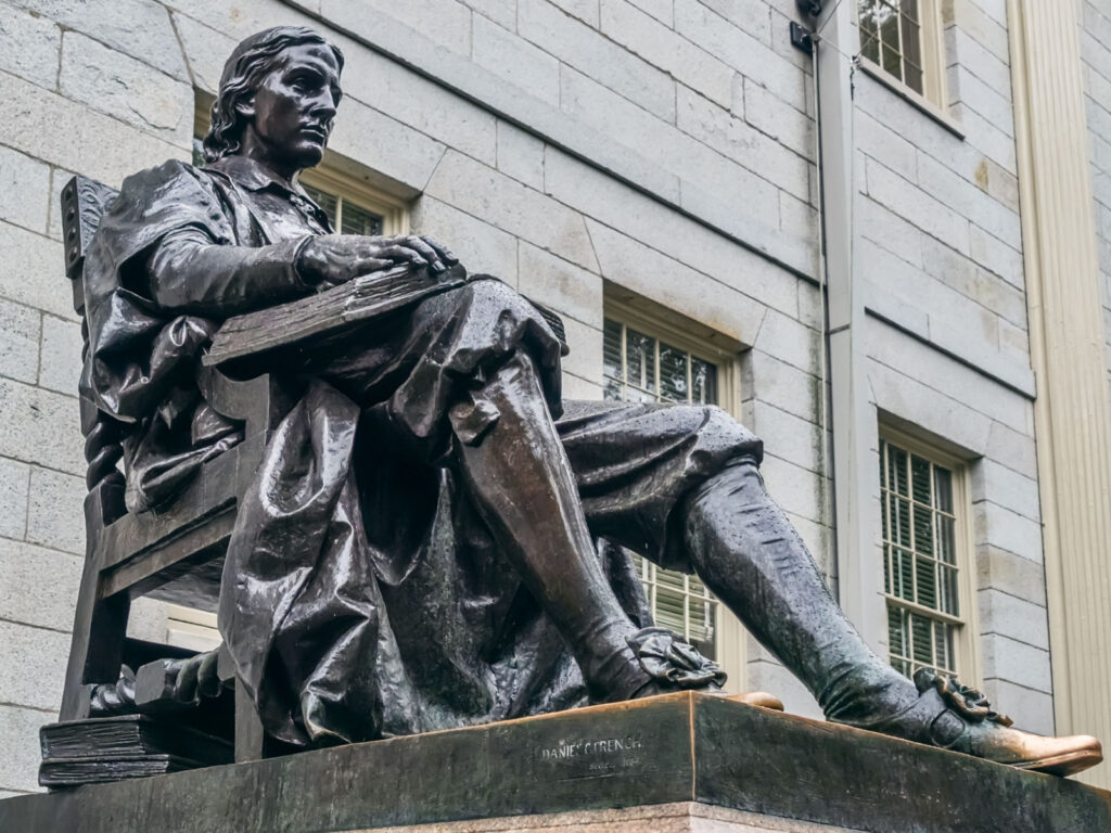 John Harvard statue