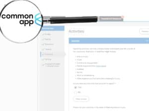 how to fill out activities on common app