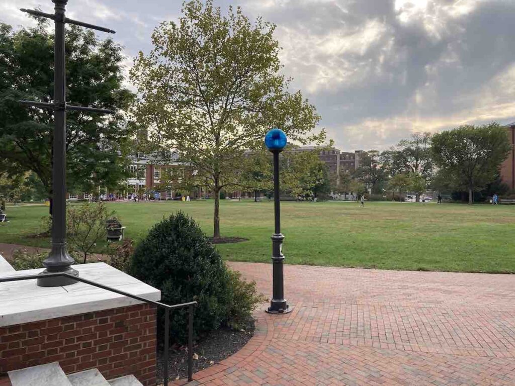 emergency blue light on college campus