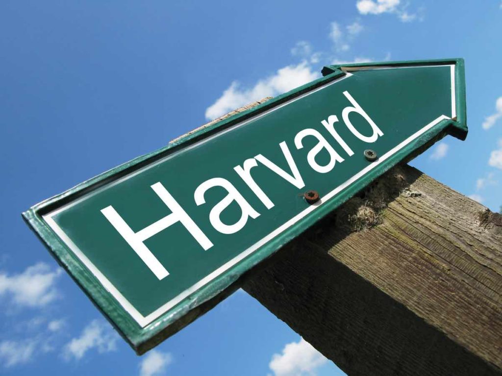 harvard road sign