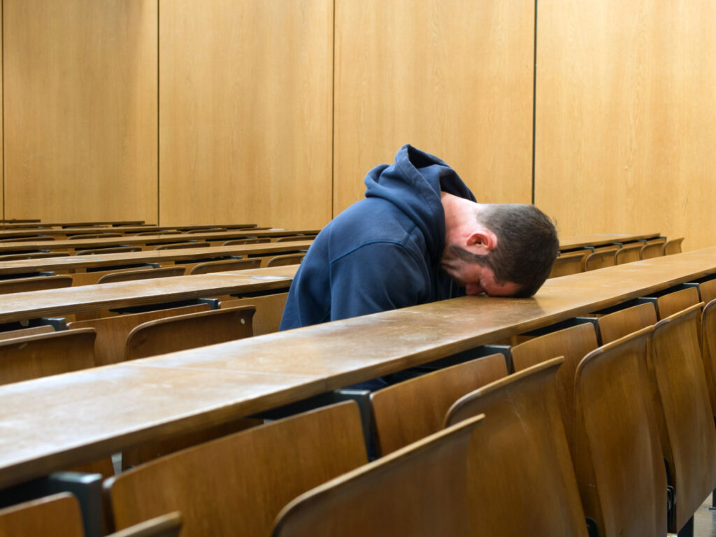 student sleeping