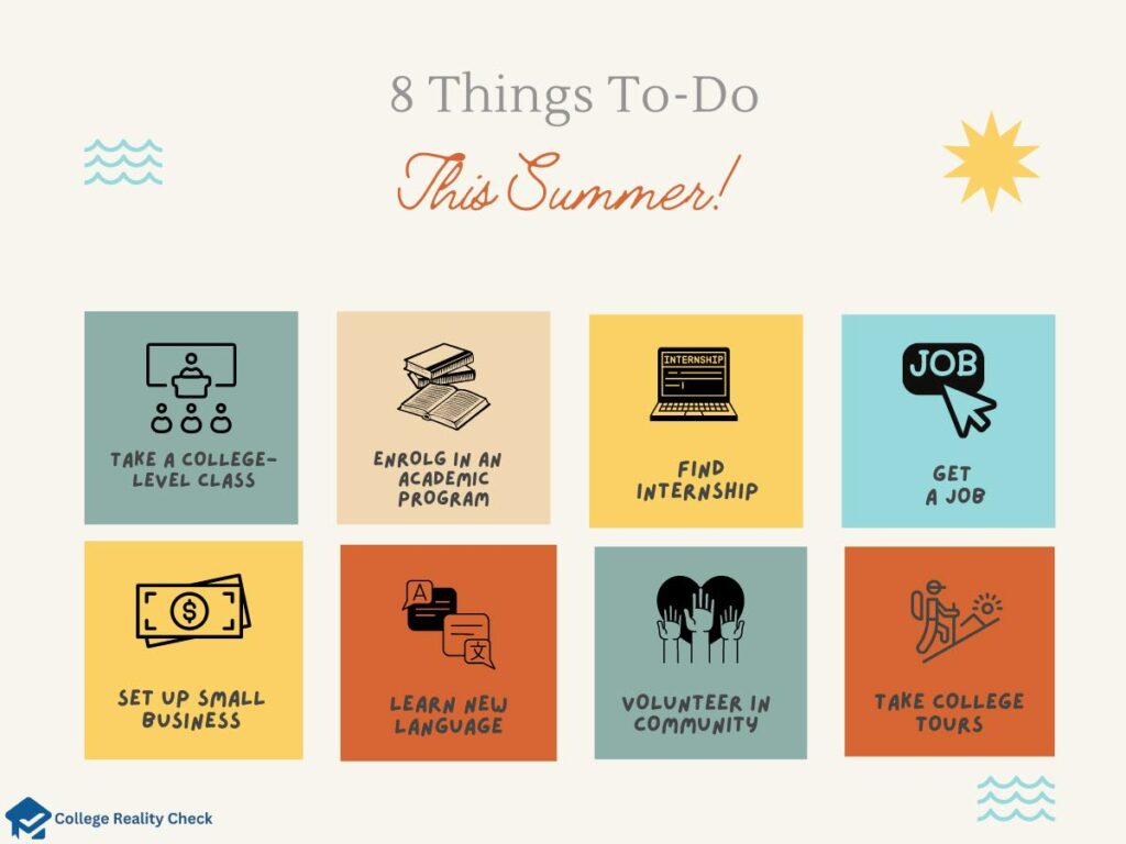 things to do in summer before college