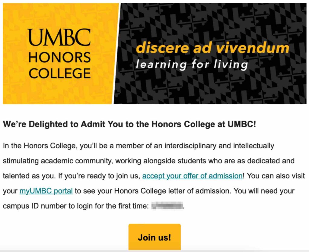 UMBC Honors