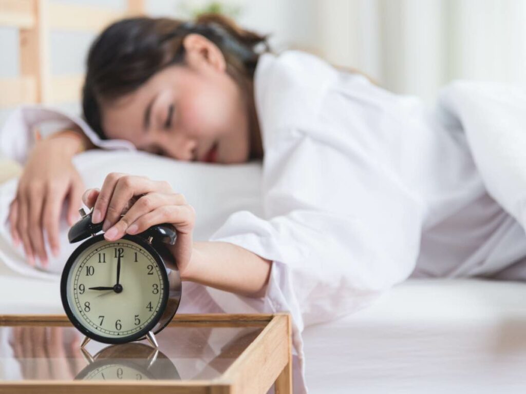 young woman sleeping